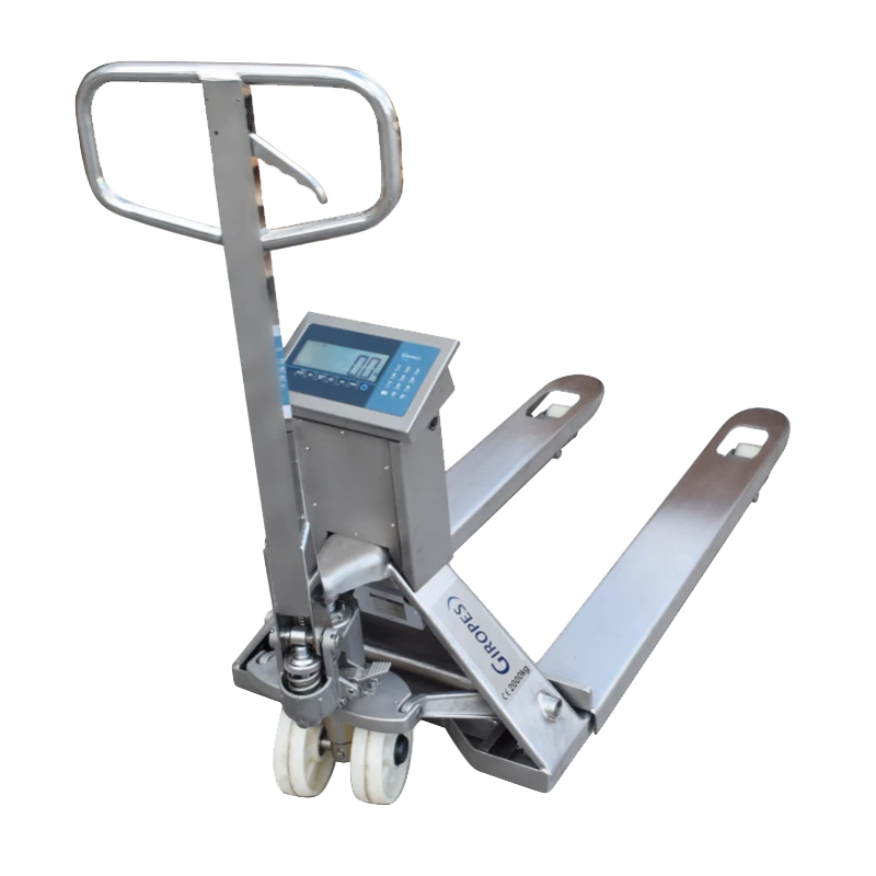 Porta paletes com balança TP410 WIDE INOX - Baxtran | Alcance 2000 kg
