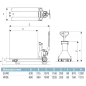 Porta paletes com balança TP410 WIDE INOX - Baxtran | Alcance 2000 kg