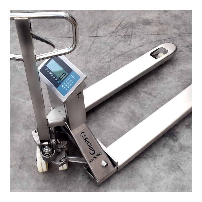 Porta paletes com balança TP410 WIDE INOX - Baxtran | Alcance 2000 kg