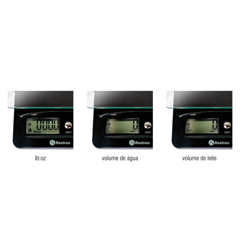 Balança Cozinha GLASS KS - Baxtran | Alcance 5 kg